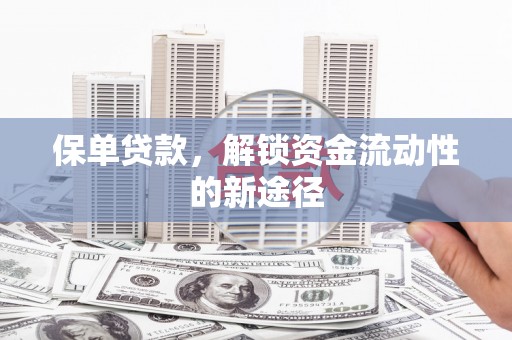 明溪保单贷款，解锁资金流动性的新途径