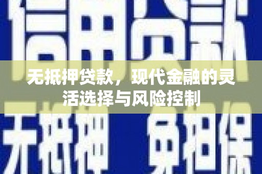 宾川无抵押贷款，现代金融的灵活选择与风险控制