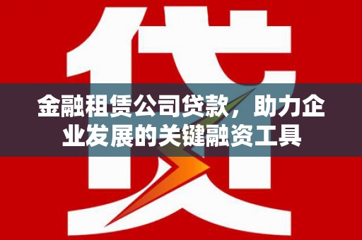 乐都金融租赁公司贷款，助力企业发展的关键融资工具