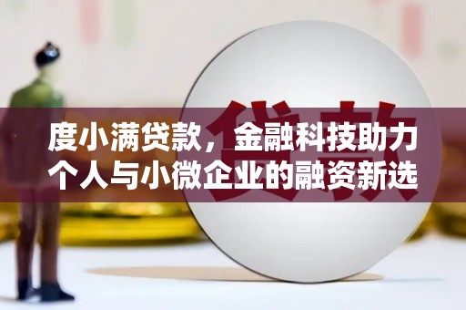 玉环度小满贷款，金融科技助力个人与小微企业的融资新选择