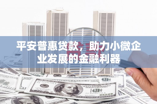 荥阳平安普惠贷款，助力小微企业发展的金融利器