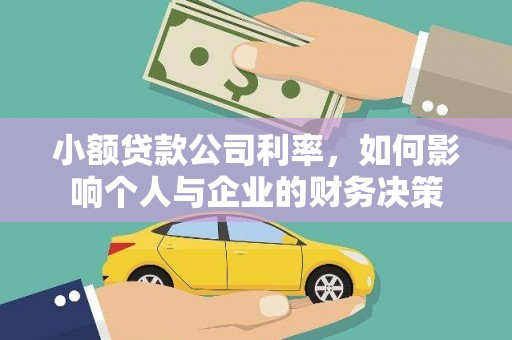 抚远小额贷款公司利率，如何影响个人与企业的财务决策