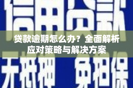 施秉贷款逾期怎么办？全面解析应对策略与解决方案