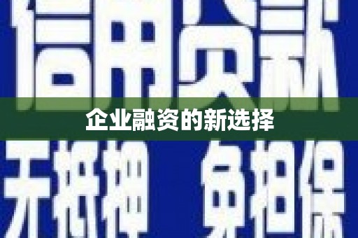 清镇企业融资的新选择