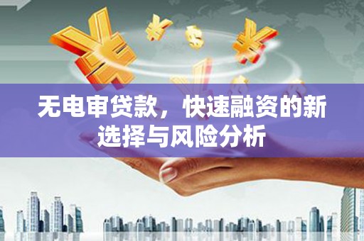 鸡东无电审贷款，快速融资的新选择与风险分析