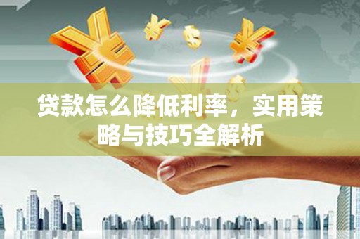 揭东贷款怎么降低利率，实用策略与技巧全解析