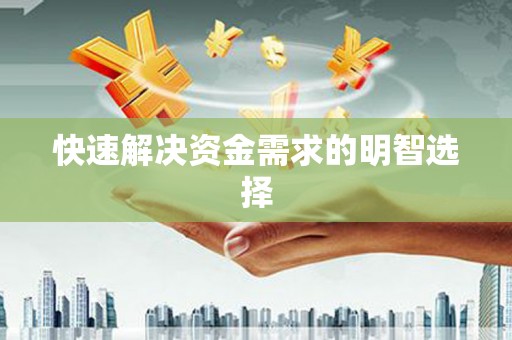 双清快速解决资金需求的明智选择
