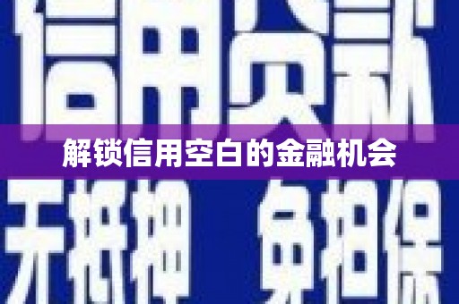 彝良解锁信用空白的金融机会