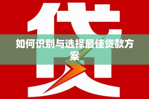 法库如何识别与选择最佳贷款方案