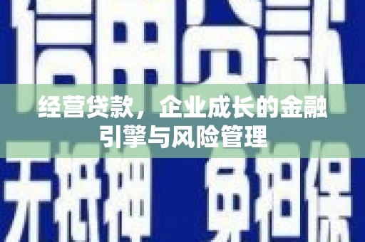 镇原经营贷款，企业成长的金融引擎与风险管理